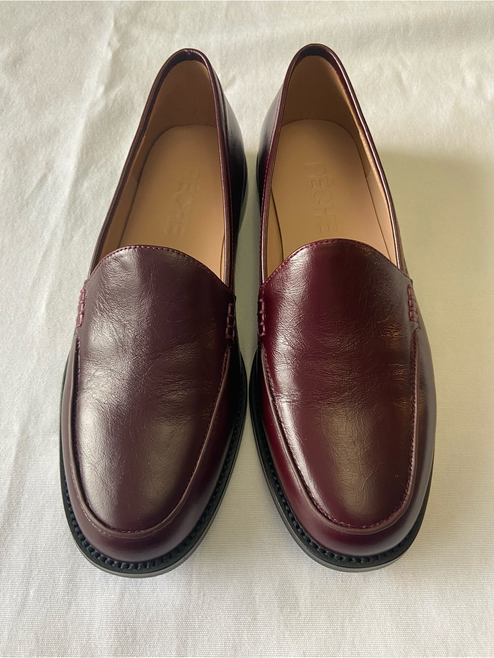 The Ellison loafer by Peche in Deep Wine. New w/o Box
